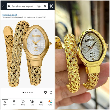 JUST CAVALI ANALOG SNACK WATCH