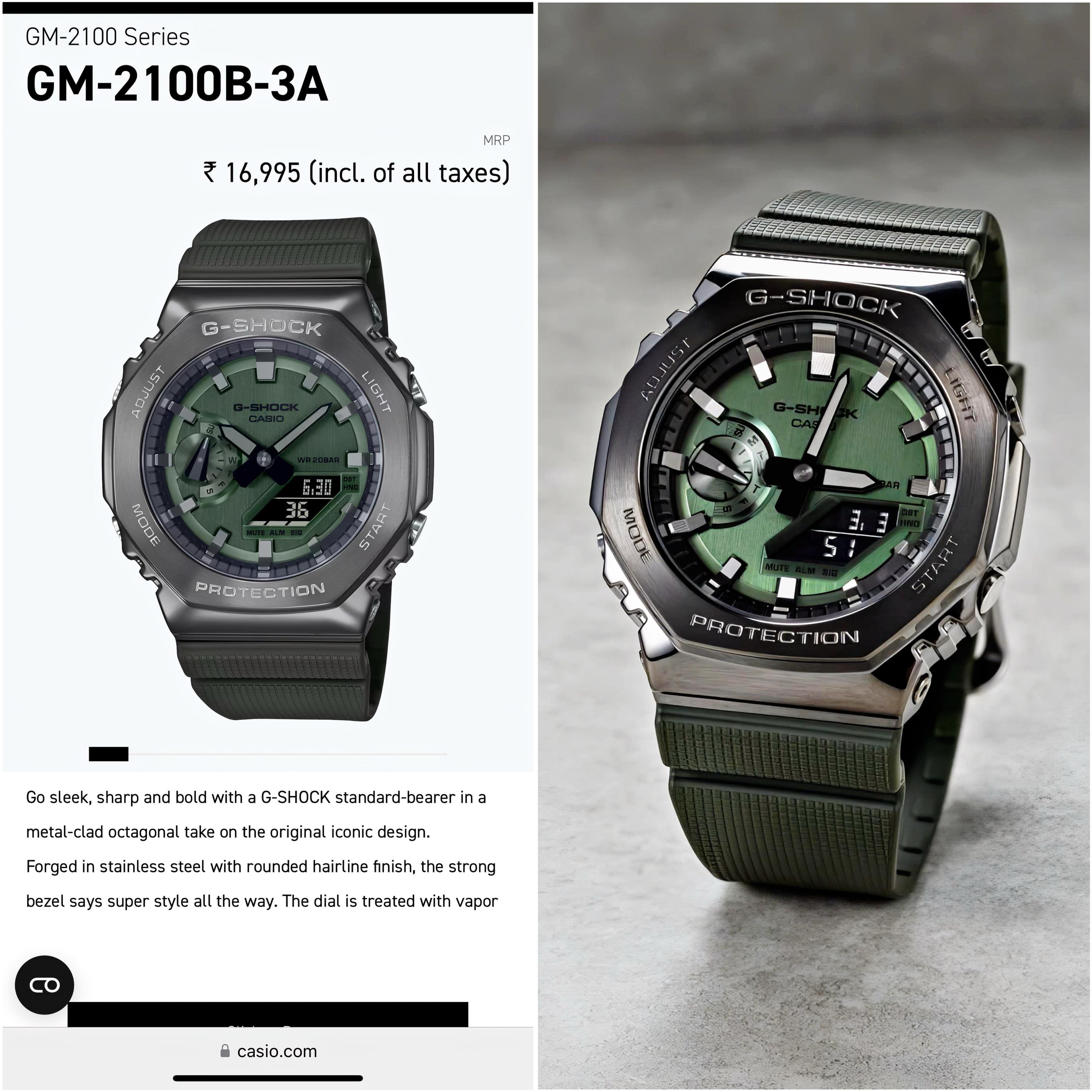 G-SHOCK GM 2100 GREEN METAL BODY