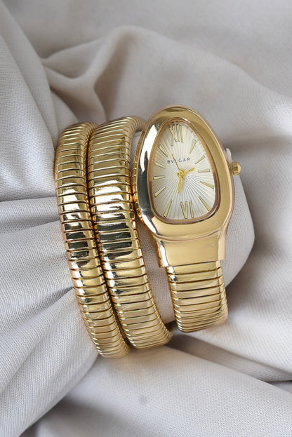 BVL SERPENTINE WITHOUT STONE WATCH GOLD STRAP SPIRAL