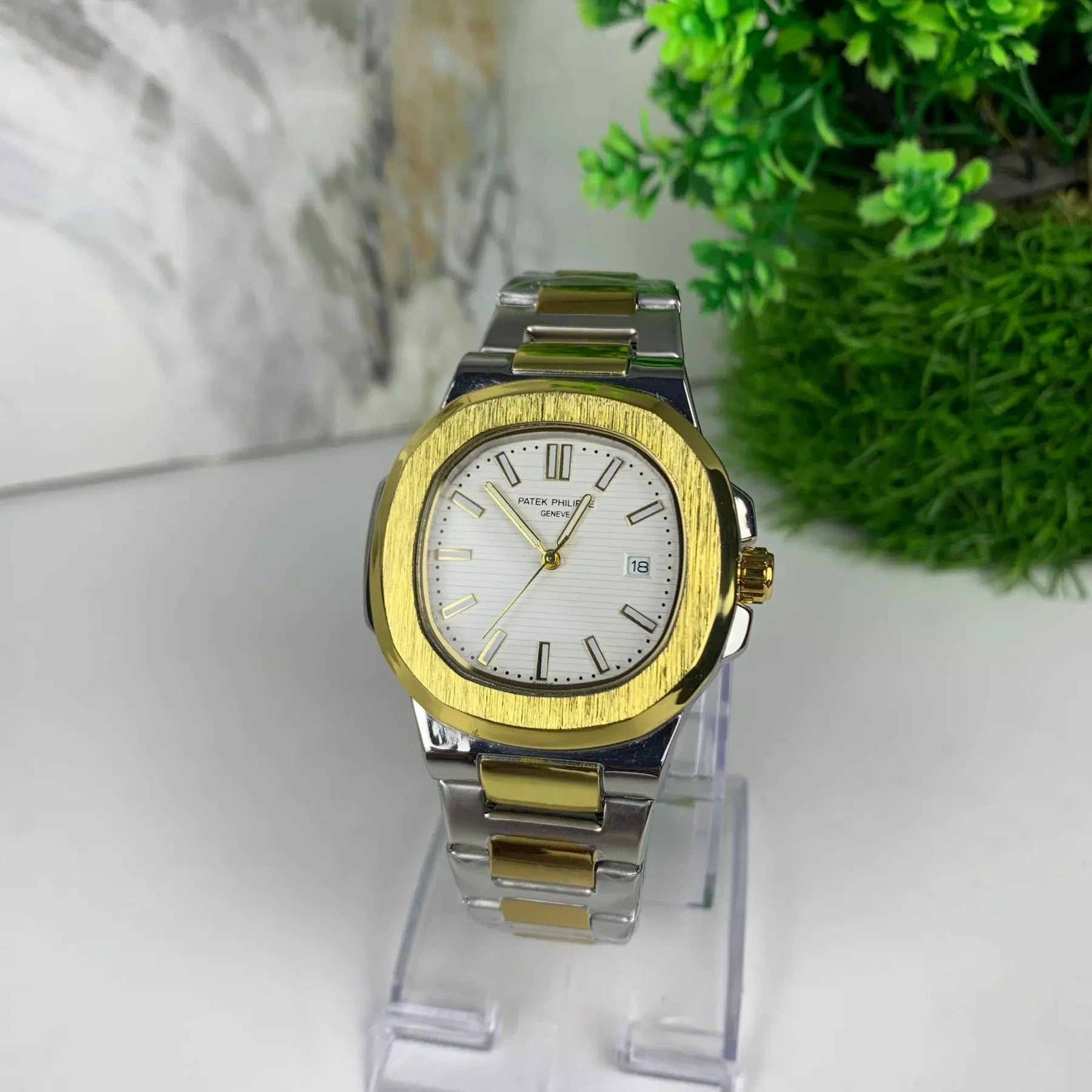 Patek Philippe Men Two-Tone Luxury Quartz Watch